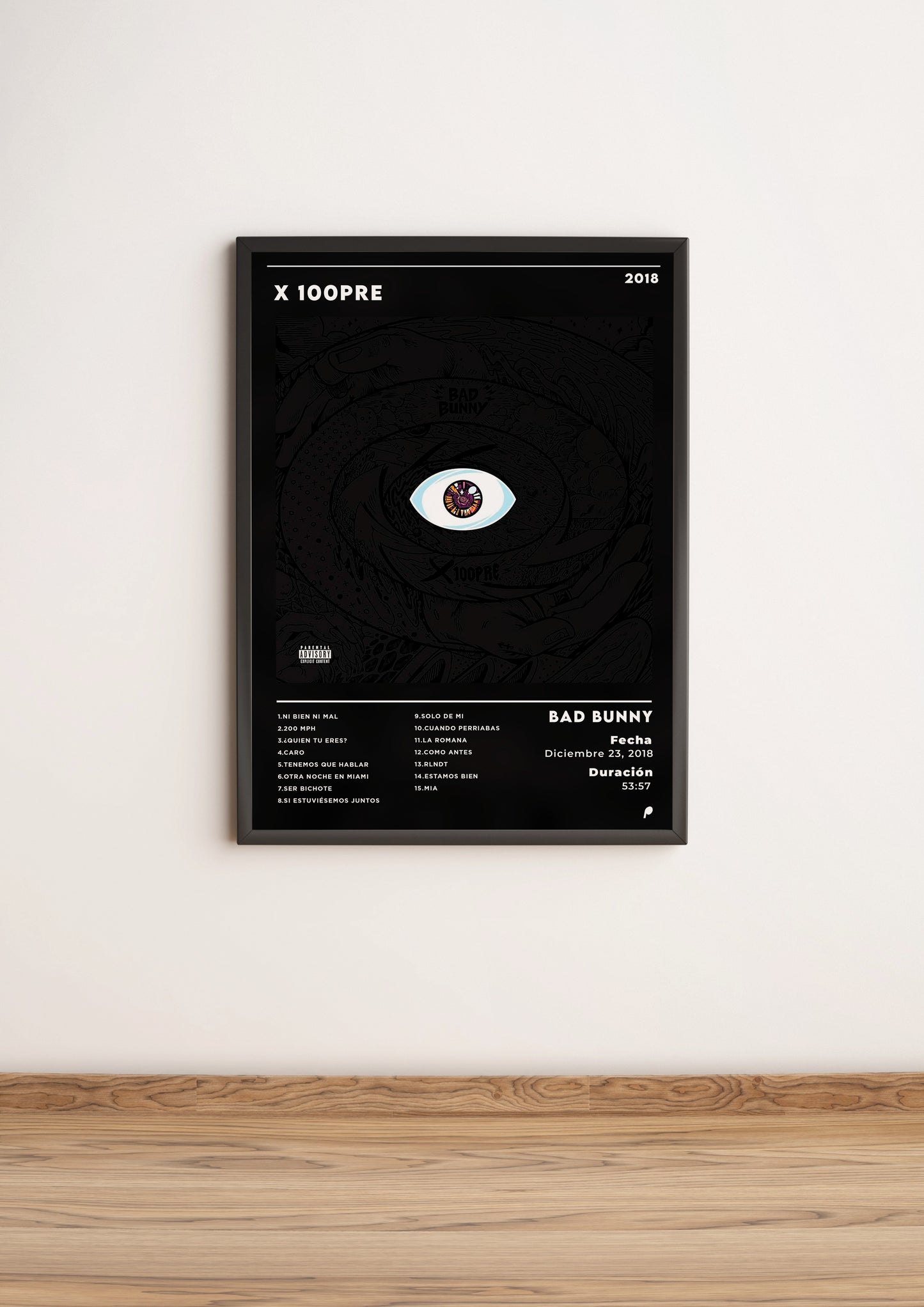 Póster Musical Bad Bunny - "X 100PRE" Edición APOLEO