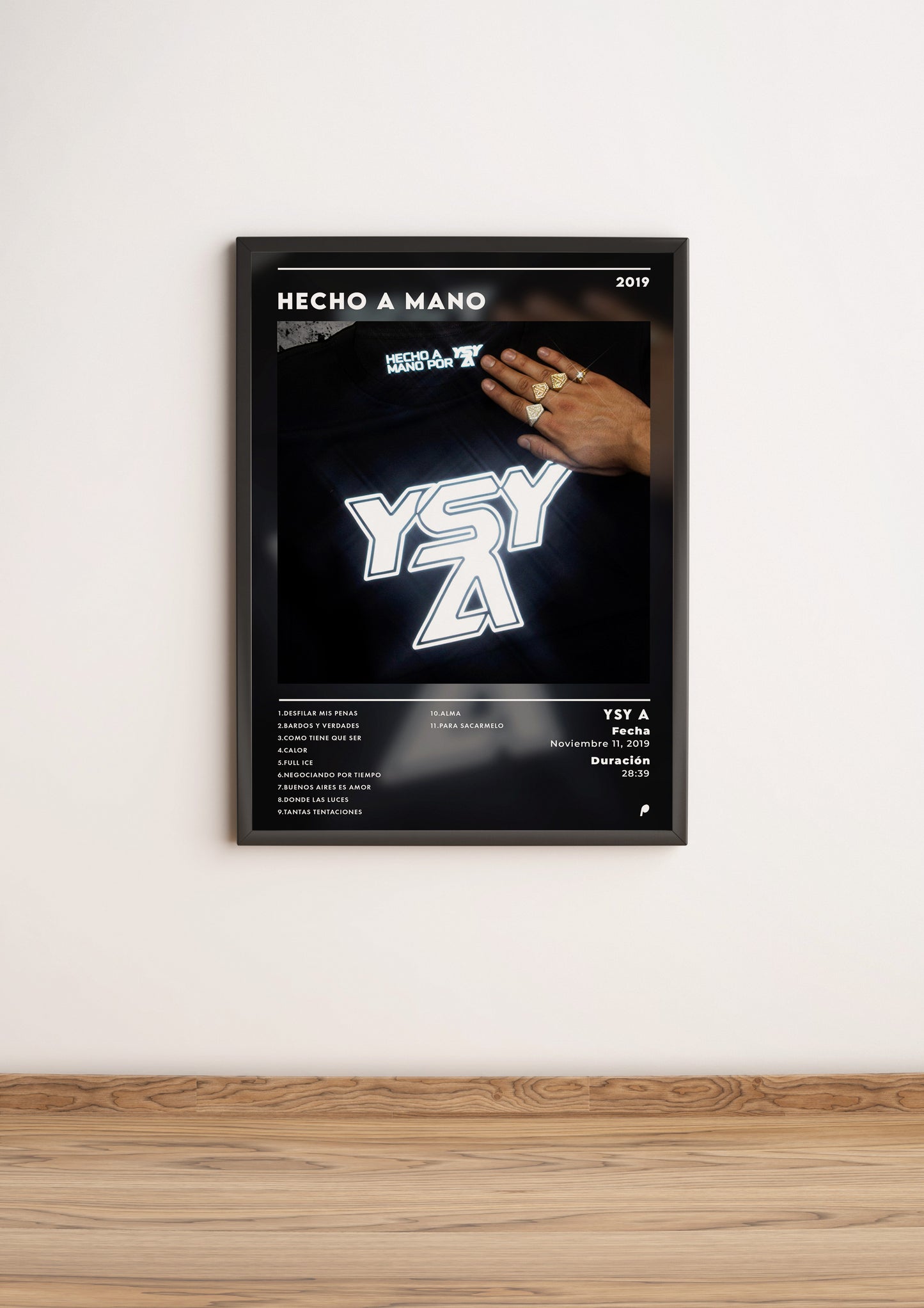 Póster álbum "Hecho a Mano" de YSY A (Edición APOLEO)