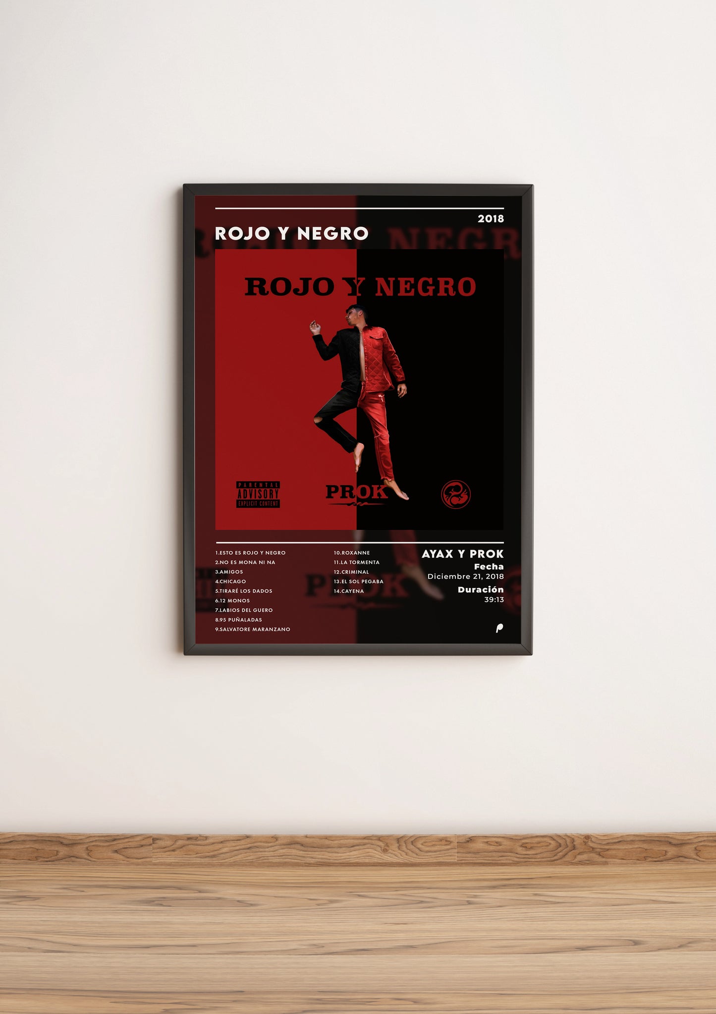 Póster Rojo y Negro - Ayax y Prok (Edición APOLEO)