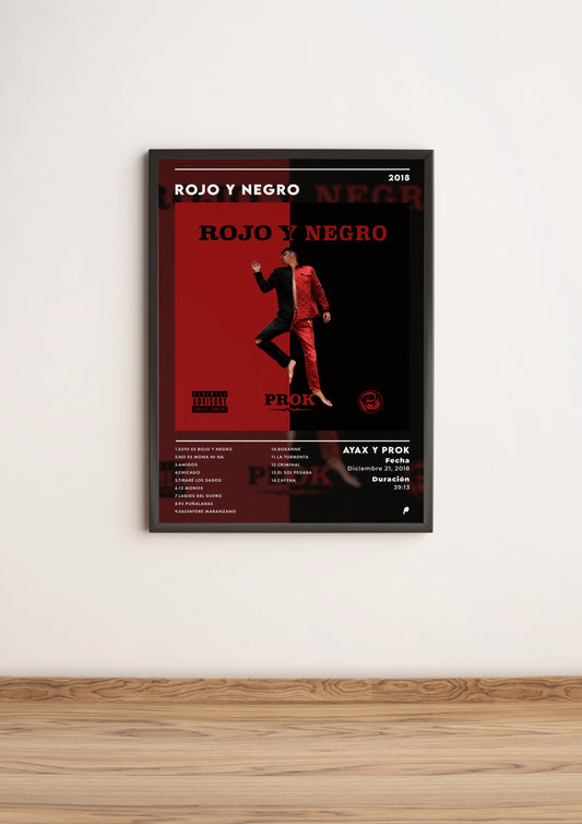 Póster Rojo y Negro - Ayax y Prok (Edición APOLEO)