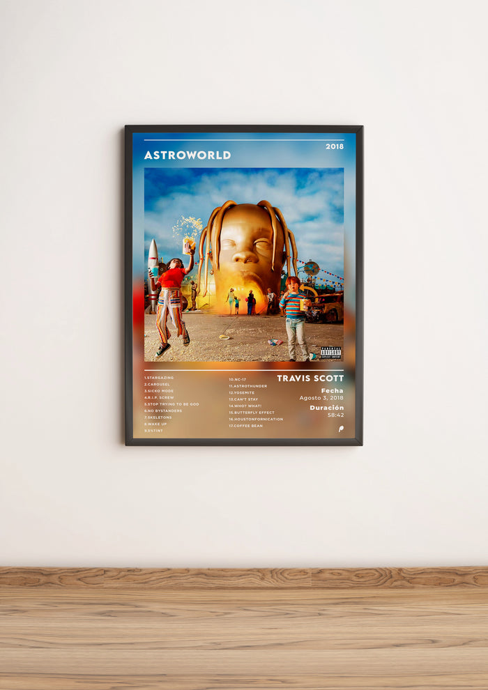 Póster Travis Scott - "Astroworld" Edición APOLEO