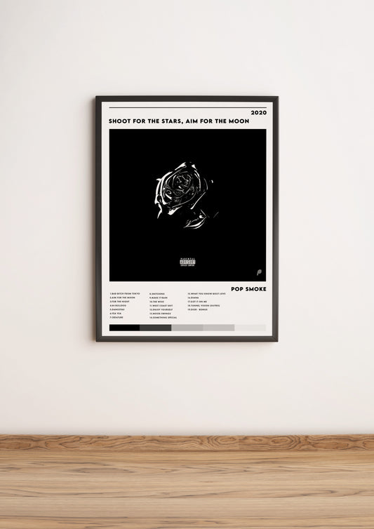 Póster “Shoot for the Stars, Aim for the Moon” - Pop Smoke