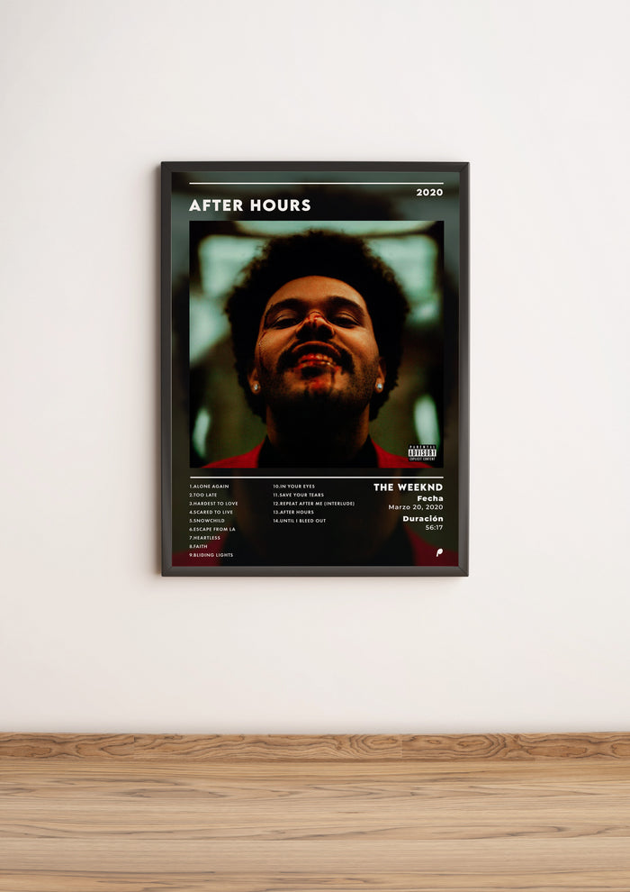 Póster Álbum After Hours - The Weeknd (APOLEO)