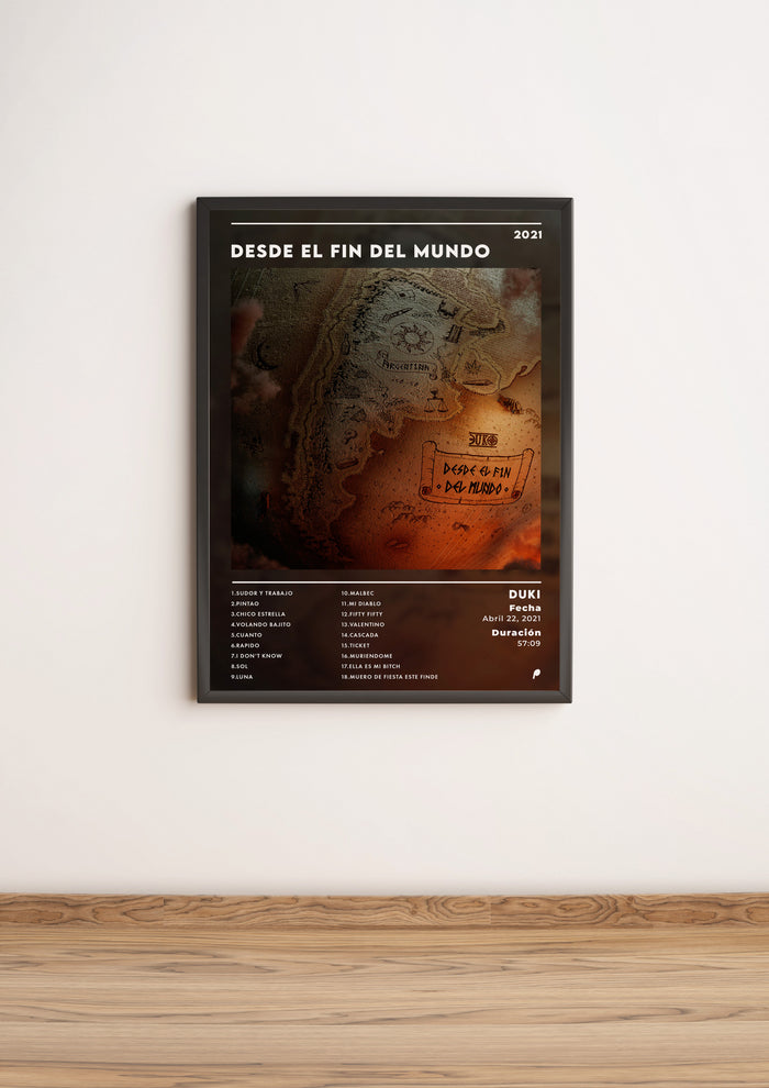 Póster “Desde el fin del mundo” de Duki (Edición APOLEO)