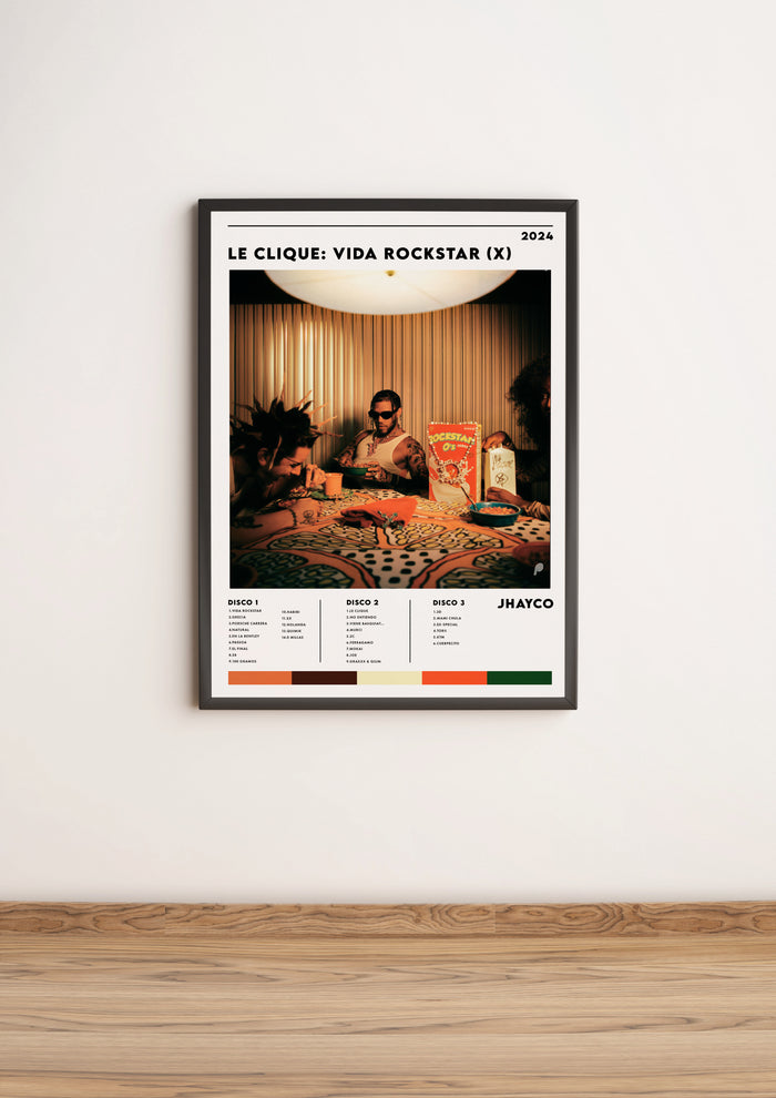 Póster Le Clique: Vida Rockstar (X) de Jhay Cortez