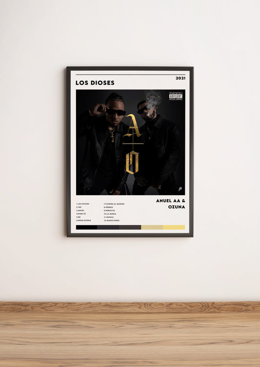 Póster “Los Dioses” - Anuel AA & Ozuna