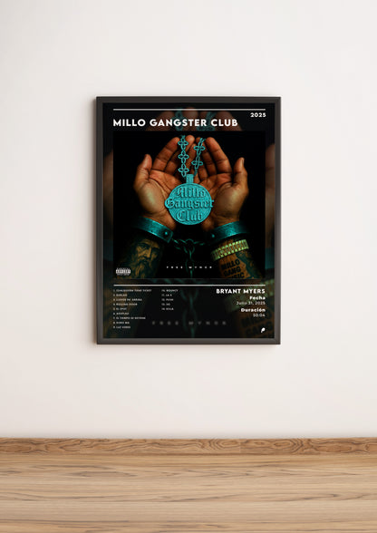 Póster “Millo Gangster Club” - Bryant Myers (Edición Apoleo)
