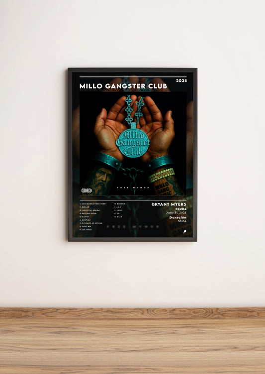Póster “Millo Gangster Club” - Bryant Myers (Edición Apoleo)