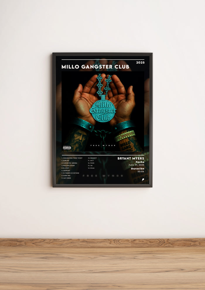 Póster “Millo Gangster Club” - Bryant Myers (Edición Apoleo)