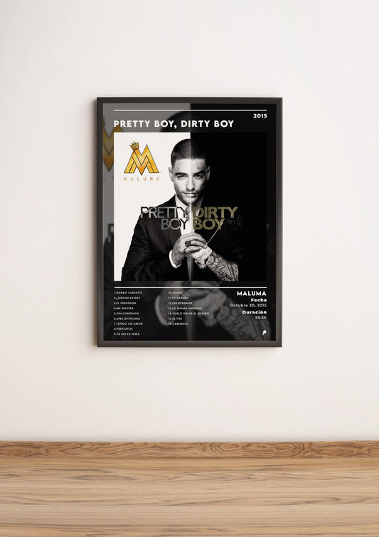 Póster “Pretty Boy, Dirty Boy” - Maluma (Edición APOLEO)