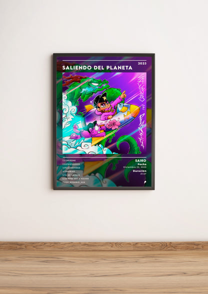 Póster “Saliendo del Planeta” - Saiko (Edición APOLEO)