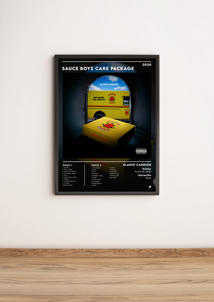 Póster Sauce Boyz Care Package de Eladio Carrión (Edición APOLEO)