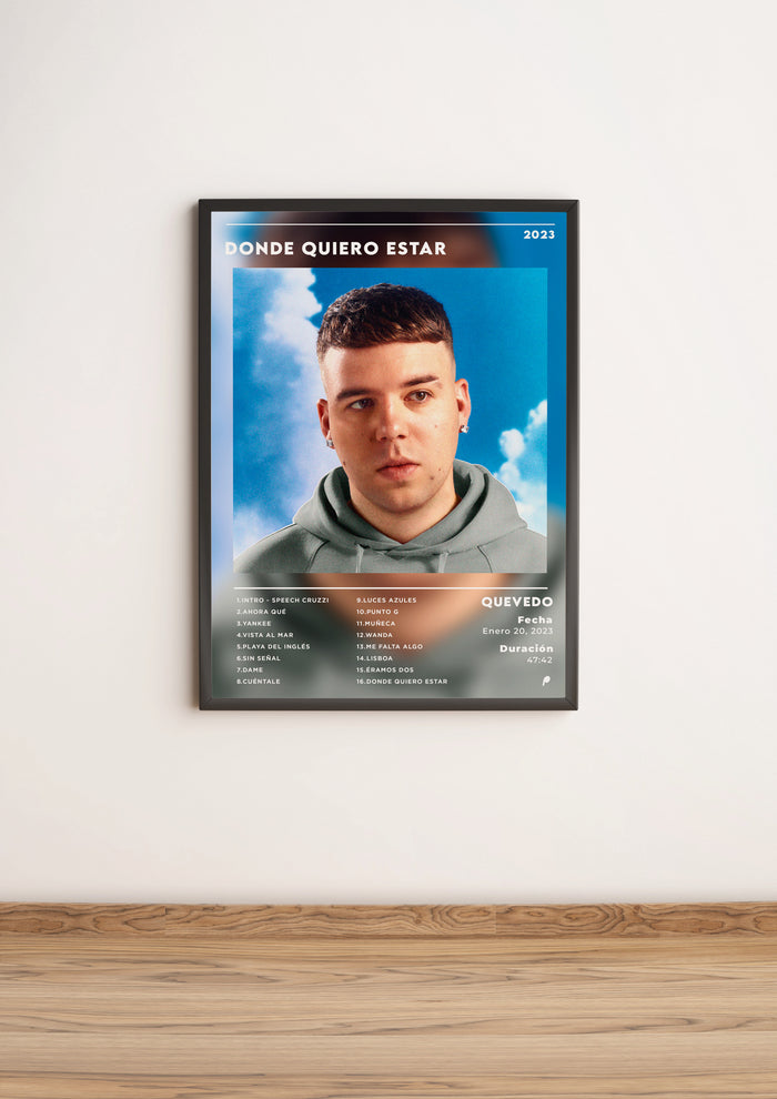 Póster Donde Quiero Estar - Quevedo (Edición APOLEO)